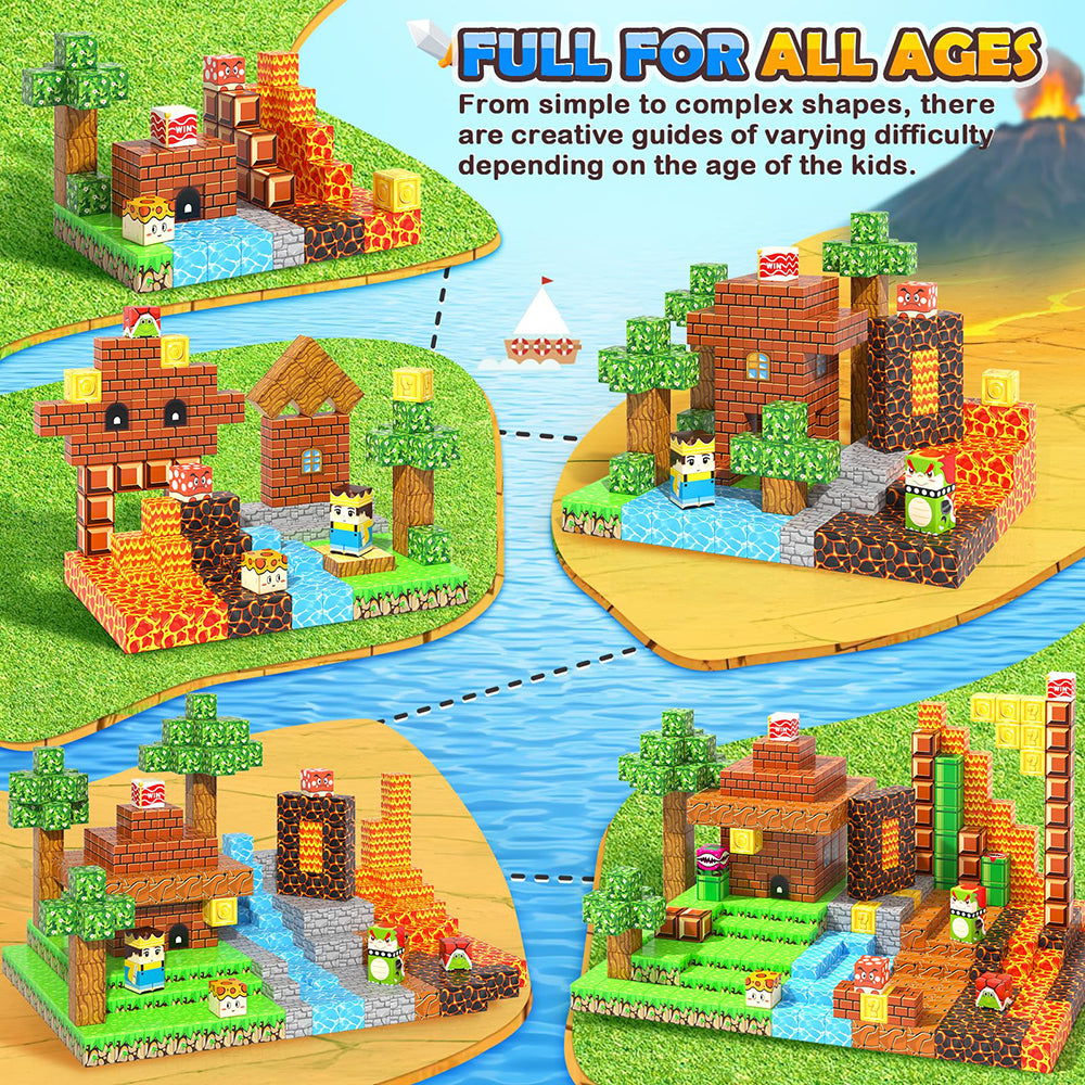 TiniSteps Premium Magnetic Blocks: 100-Piece Creator Set